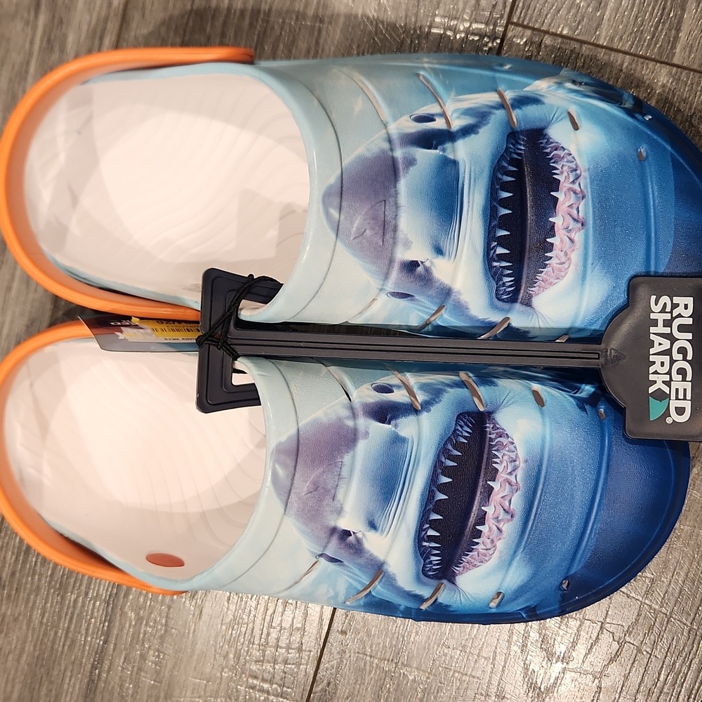 NWT Rugged Shark Discover Shark Week Men's Sz 11 Sandals